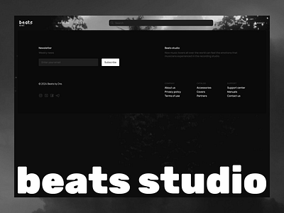 Beats by Dr.Dre - footer redesign beats beats by dre beats studio bottom menu colorful design figma footer headphones landing ui web page