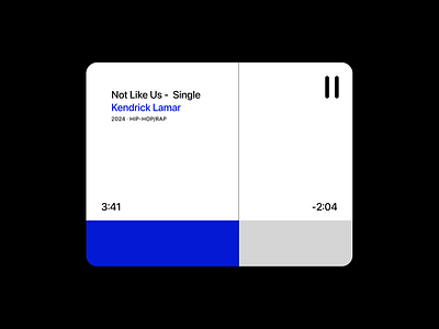 Minimal Music Player blue controls dark minimal music play player simple ui ux