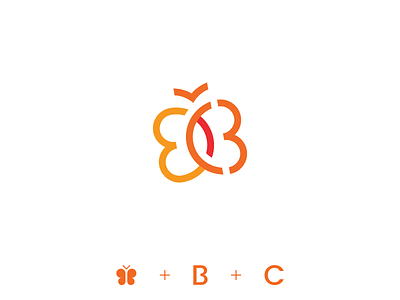 BC butterfly logo b butterfly c design icon icons illustration logo minimal minimalism minimalist vector