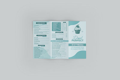 Perfect Dessert A4 Leaflet Template app branding design designer dribble graphic graphic design illustration leaflet logo menu porfolio pro professional resturant typography ui ux vector