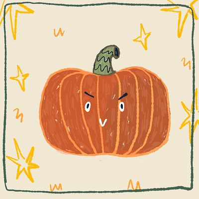 Silly Pumpkin art digital illustration illustration