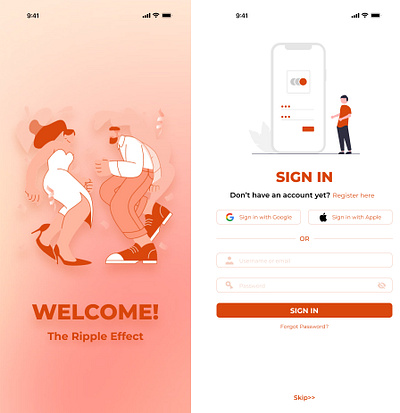 Mobile App Sign-In Page ui