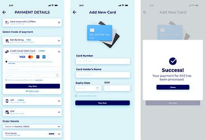 Credit Card Checkout ui