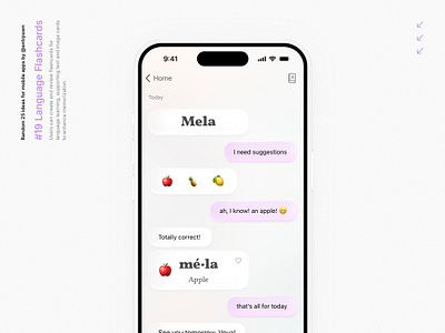 Language Flashcards app chat ios languages mobile sketch ui