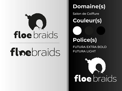 Logo Floe Braids branding graphic design logo