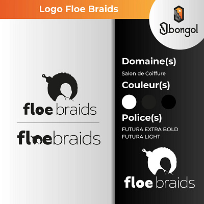 Logo Floe Braids branding graphic design logo