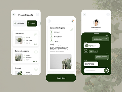 Plants app app design ui ux