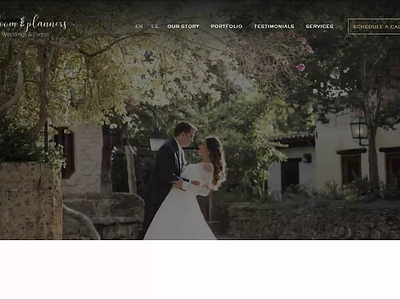 Web design for destination wedding planners built in Webflow clean elegant luxury planners serif traditional web design web inspo wedding