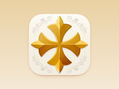Agios app icon agios app icon church coptic cross design icon design ios sketch vector