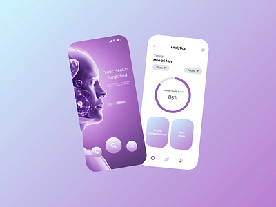 Evocare Solutions - Healthcare - app, UI UX design app design illustration ui