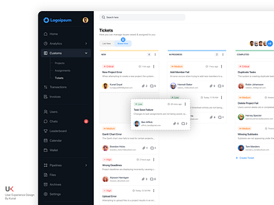 Kanban Board UXUI Design agile avatar board crm dashboard design filters kanban kanban view list productivity project management sales table tasks trello ui ux webapp website