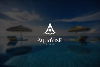 AquaVista Resorts - Logo and Visual Identity adobe illustrator adobe photoshop beach resort brand identity branding logo logodesign luxury luxury resort marketing resort social media visualidentity