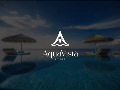 AquaVista Resorts - Logo and Visual Identity adobe illustrator adobe photoshop beach resort brand identity branding logo logodesign luxury luxury resort marketing resort social media visualidentity