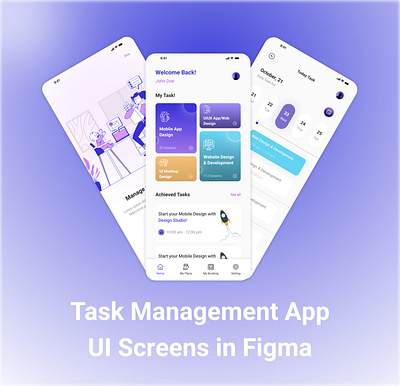 Task Management UI Design daily task task task management ui uiux ux