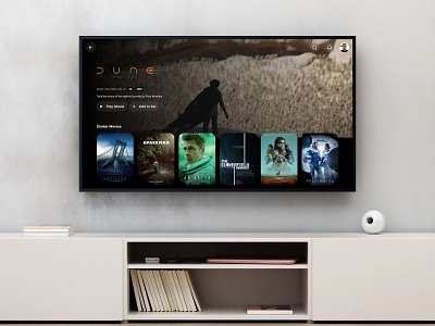 Smart TV movie streaming interface components dailyuichallenge design interface movie streaming app smart tv ui ux