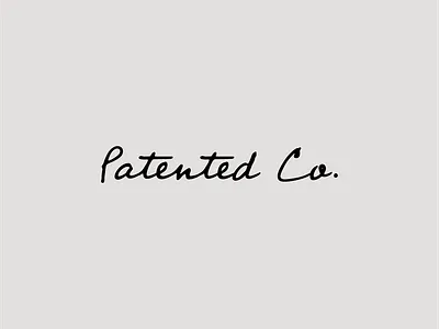 Patended Co. Logo branding graphic design logo