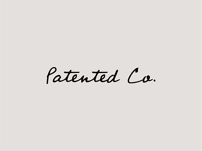 Patended Co. Logo branding graphic design logo