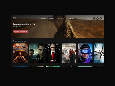 Smart TV ott app interface components dailyuichallenge design interface ott app smart tv ui ux