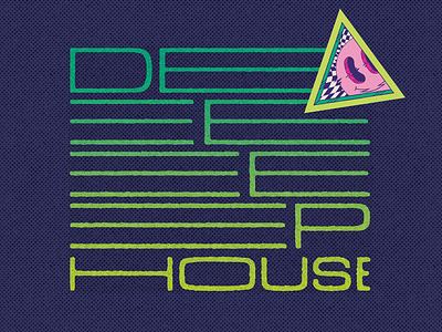 Deeep House custom type deep house design glitch glitchy face graphics lettering mightymoss music rave typography