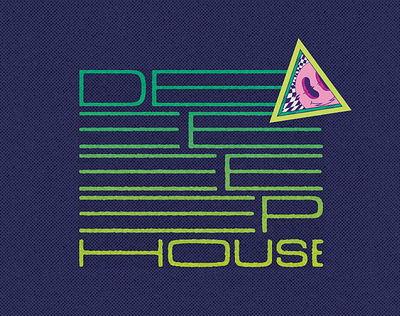 Deeep House custom type deep house design glitch glitchy face graphics lettering mightymoss music rave typography