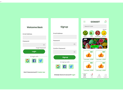 UI/UX for fruit ordering app