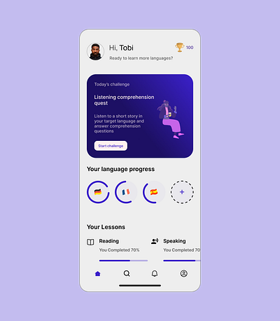A mobile app for a learning platform branding figma mobileappdesign mobiledesign ui