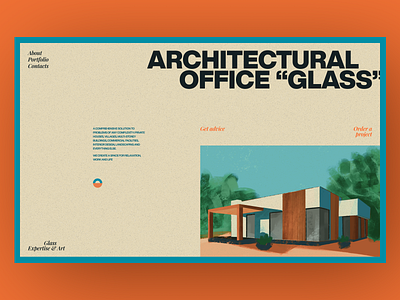 Design-concept for architectural office architect concept design illustration landing landing page layout typography ui web web design