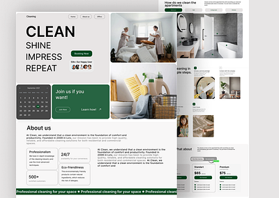 CLEANING SERVICE animation branding cleaner cleaning cleaningcompany cleaningservice design graphic design green housecleaning housekeeping maid motion graphics ui ux