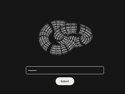 #19 – Password Page Animation 3d animation form landing page motion graphics password render web design
