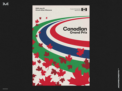 Canadian GP Poster branding illustration racing sports vintage