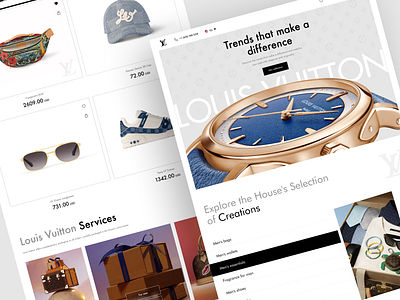 💻 website e-commerce LOUIS VUITTON branding check out ecommerce elegance futuristic innovation interaction minimalism presentation product designer product detail redesign responsive style trend ui design ui inspiration ux designer webdesign website