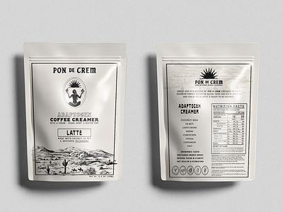 Pon De Crem Coffee Creamer Packaging branding graphic design illustration packaging design