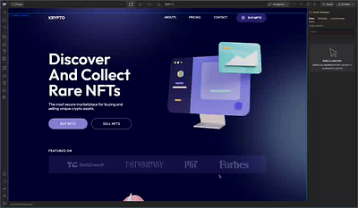 KRYPTO - Website About NFT | Webflow Landing nft website webflow webflow expert website website design