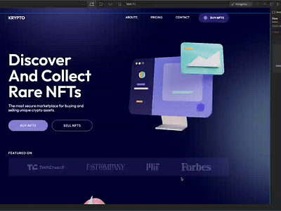 KRYPTO - Website About NFT | Webflow Landing nft website webflow webflow expert website website design