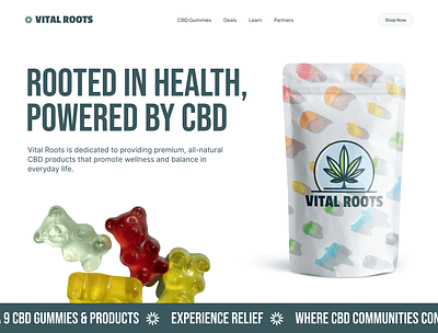 Vital Root CBD Products cbd design ui ux web design