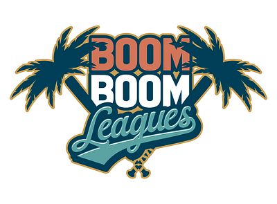 Boom Boom Leagues baseball enotsdesign logo sports