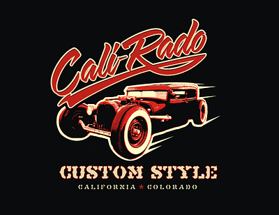 Cali-Rado cali california colorado enotsdesign hot rod kustom logo rat rod