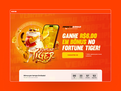 Fortune Tiger Landing Page cassino checkout games gamming landing page web web design