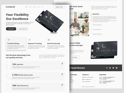 Digital Banking Landing Page balance budget cash flow credit card currency digital banking e banking expense finance financial investment landing page money money management payment transaction transfer ui ux virtual bank