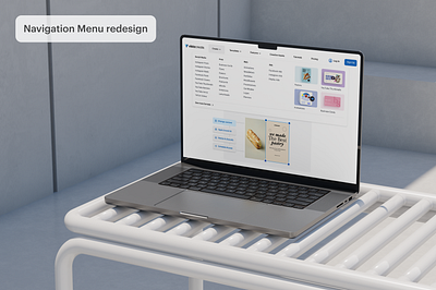 Navigation Menu redesign landing page menu redesign navigation menu product design redesign ux