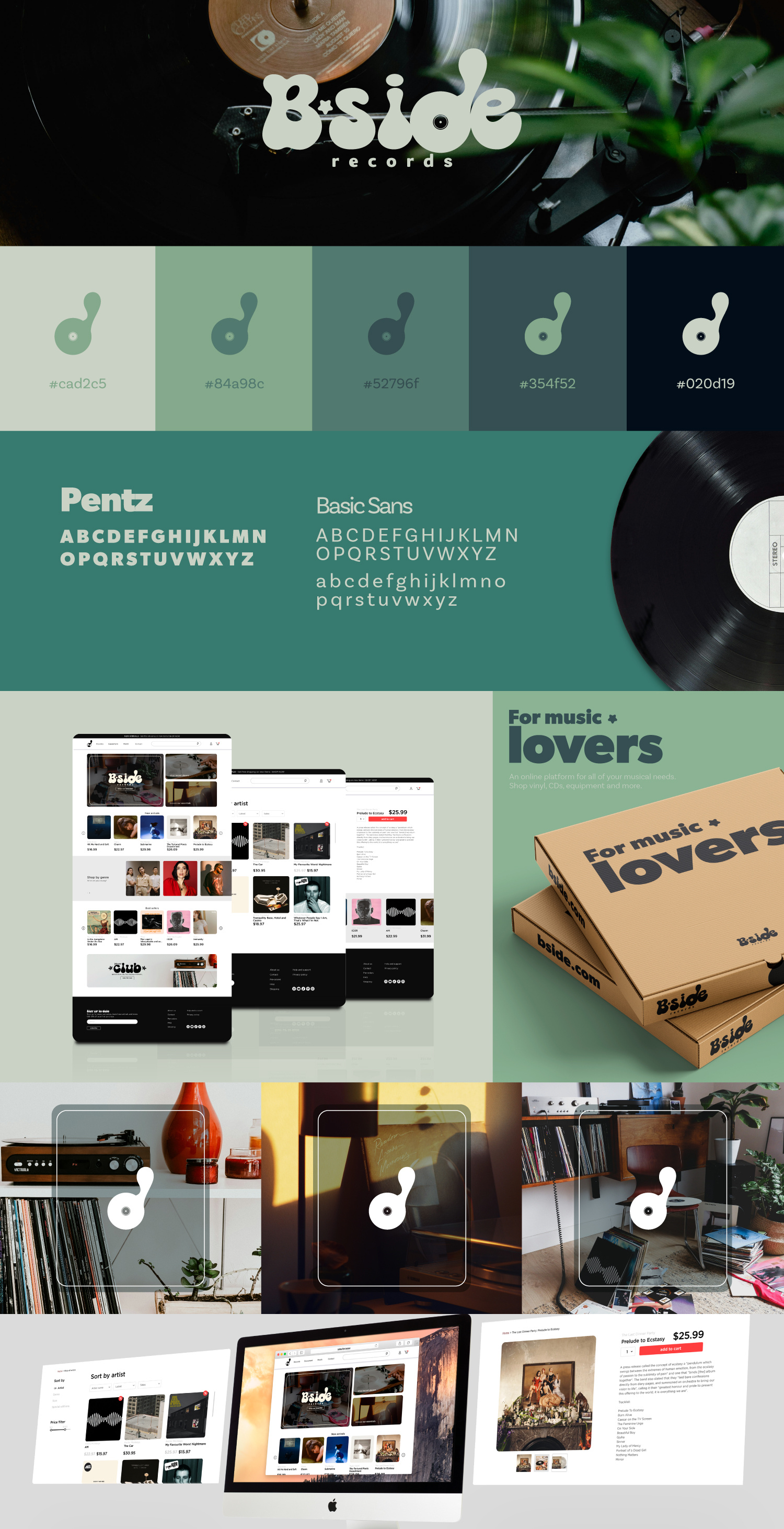 B-Side Records - Design Concept brand branding design designer graphic design illustration logo vector