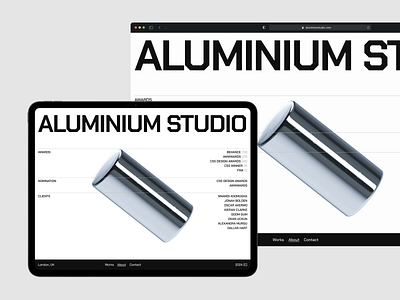 Aluminium Studio / Web Version branding design ui ux web design
