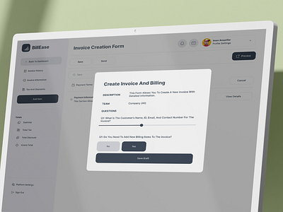 Simplify your billing process with BillEase billingsoftware echinnovation financialmanagement nvoicesolution rofessionalservices ui design