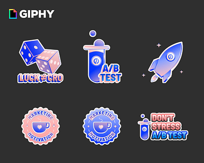 Unbounce GIPHY stickers branding custom design experiment gif iconography marketing motion graphics sticker