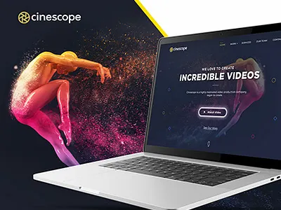 Video Production Company Website Design - CineScope adobe xd ui ux web design wordpress