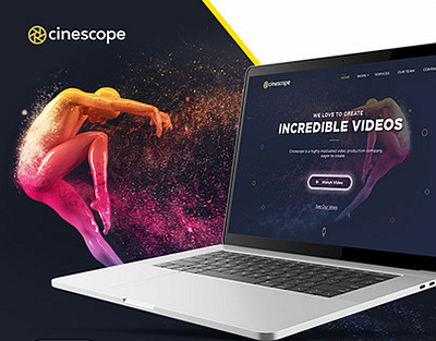 Video Production Company Website Design - CineScope adobe xd ui ux web design wordpress