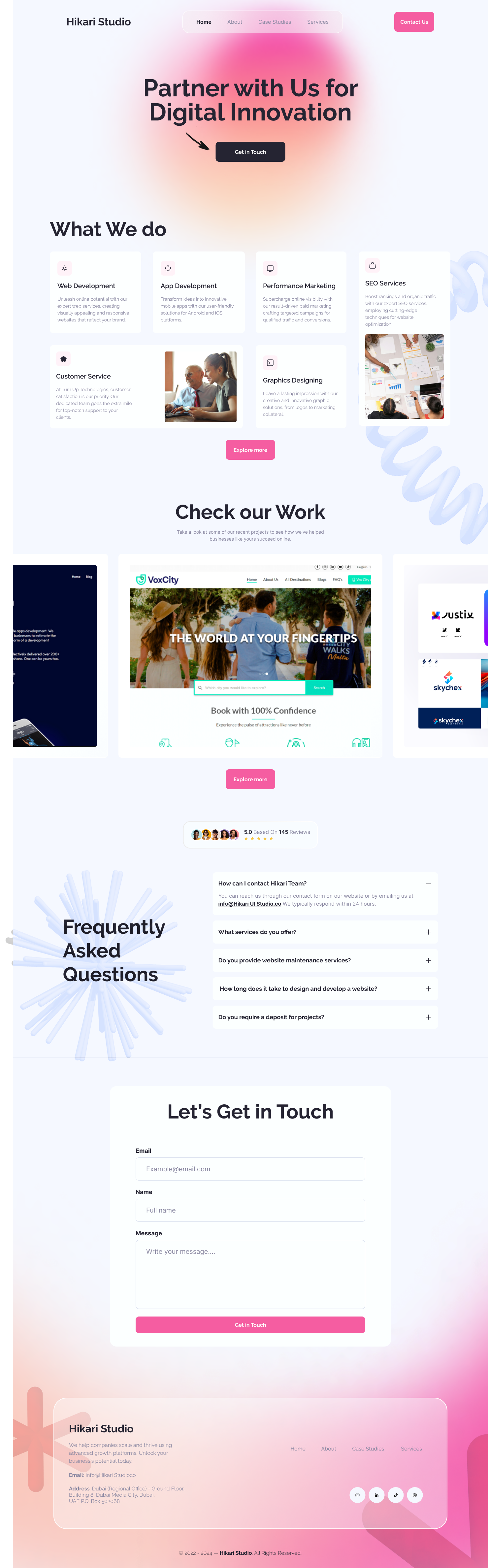 Hikari Studios | Web Design | UI/UX design | Figma Design app branding design graphic design typography ui ux vector