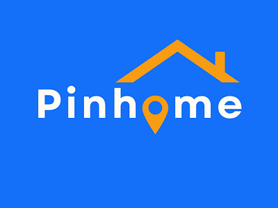 Pinhome Logo Rebranding Mockup agent app blue branding design graphic design home house logo mockup orange pinhome platform property rebranding t shirt typography white