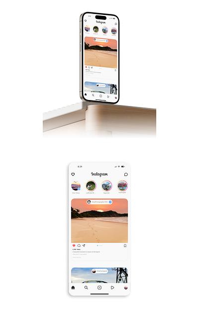 Instagram UI Redesign (Practise) app design figma instagram mockup redesign ui