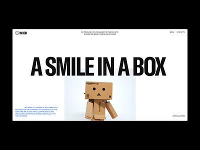 SMILE IN A BOX™ brutalism clean concept design ui ux website